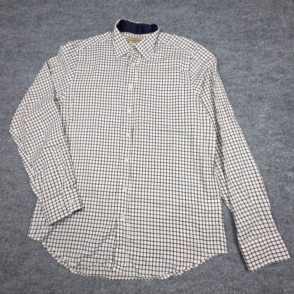 Dubarry of Ireland Shirt Men's Large Check Multi-Colored Flannel Cotton